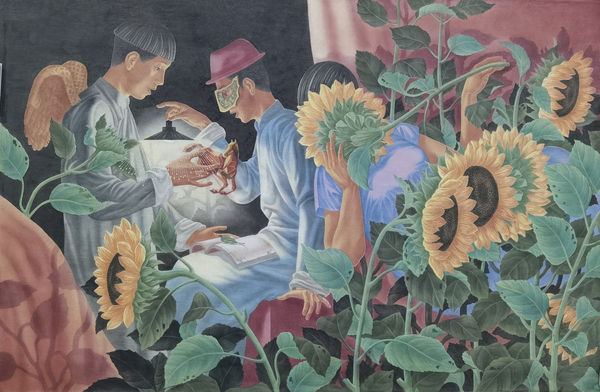 LYU Peng, Game Among the Sunflowers 向日葵间的游戏, 2025