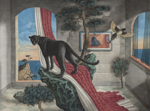 Lyu Peng, A Panther in the dream room 空间与黑豹, 2025