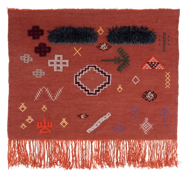 Mina Abouzahra, Brick Wall tapestry (One and a half Women)