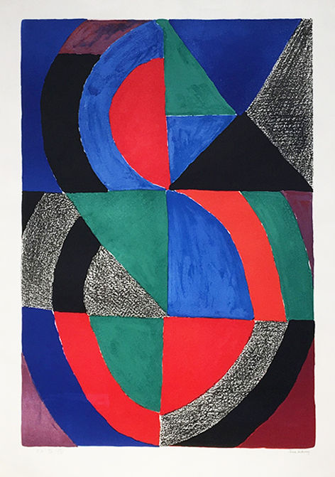 Sonia Delaunay 1885 - 1979Grande Icône, c.1970 signed in pencil and inscribed EA lithograph on arches paper 35 3/8 x 24 3/4 in 90 x 63 cm EA XV/XXV aside from an edition of 150