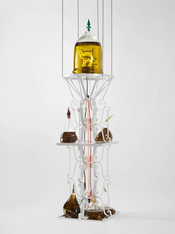 Sahar Khoury, Untitled (Palestinian olive oil nightlight), 2023