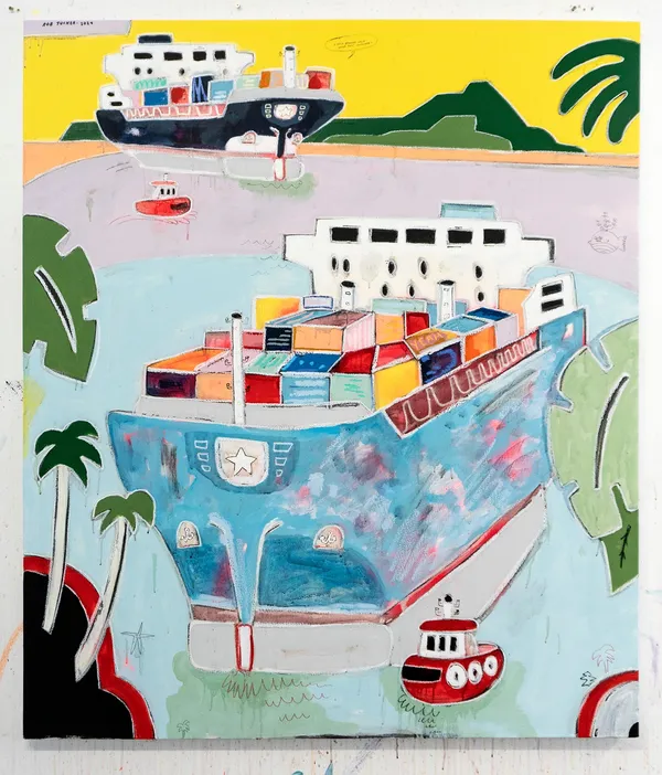 Rob Tucker, A Juicy Banana Split Inside That Container, 2024