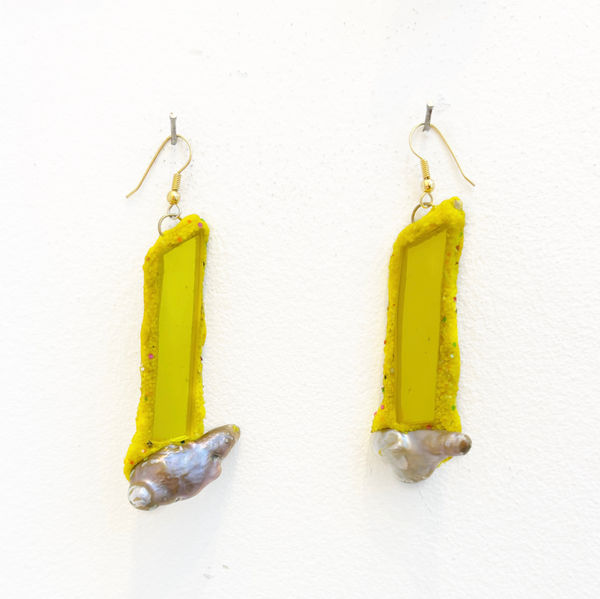 Andrew Logan, Yellow Shell Dangling Earrings , 2018