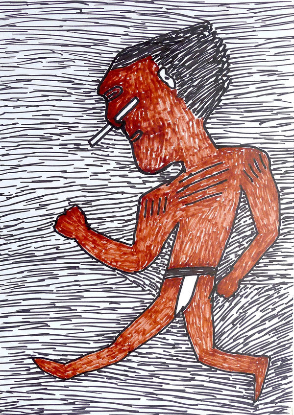 Jimmy Pike, Desert man with nosepeg