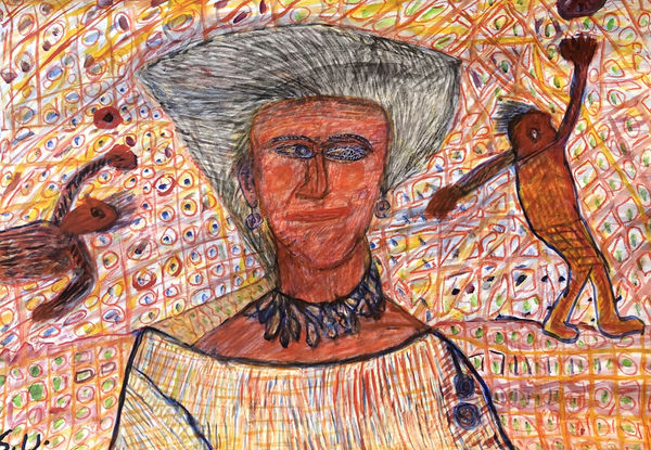 Uddin’s paintings – done in gouache on paper – shimmer with expressive colour. Their characteristic short, dynamic brushstrokes impart a compelling energy to each scene