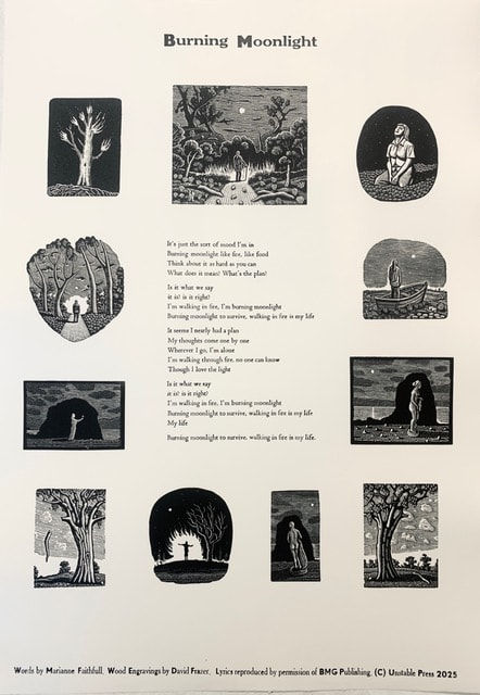 David Frazer, Burning Moonlight Broadsheet, 2025