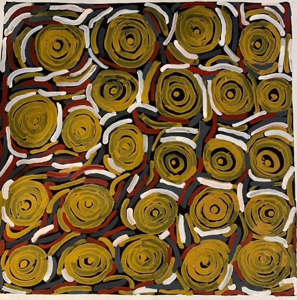 Johnny Warralangu, Water Dreaming at Kalipinpa, 1990