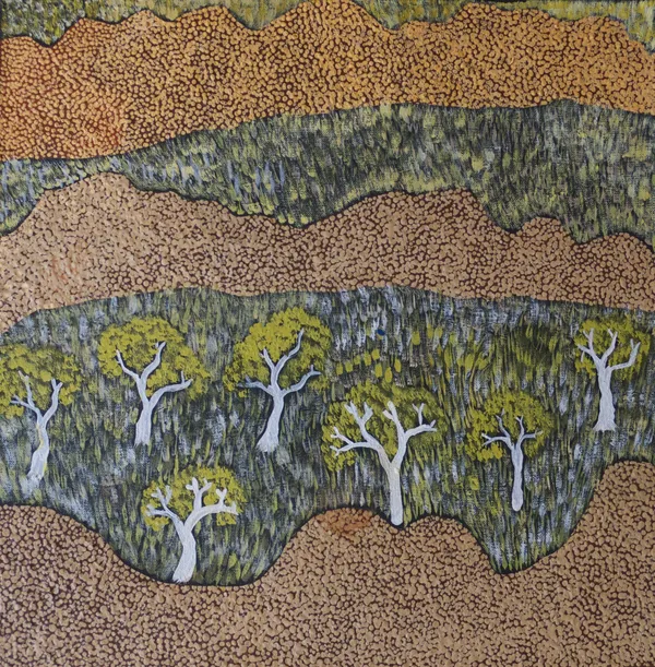 Susie Ngwarrey Peterson, Trees And The Dry Land, 2014