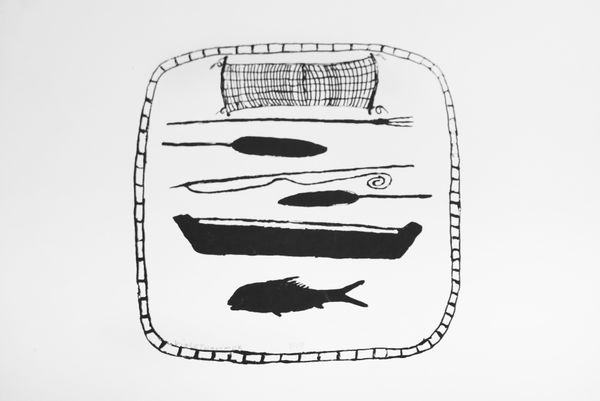 Violet Hammer, Screenprint, Borroloola, Aboriginal artist and artwork.