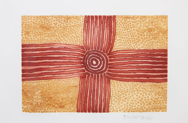 Greenie Purvis Petyarre, etching with aquatint, Utopia, Aboriginal artist and artwork