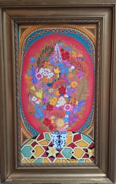 Hepzibah Swinford, Flowers with Mosaics, 2012