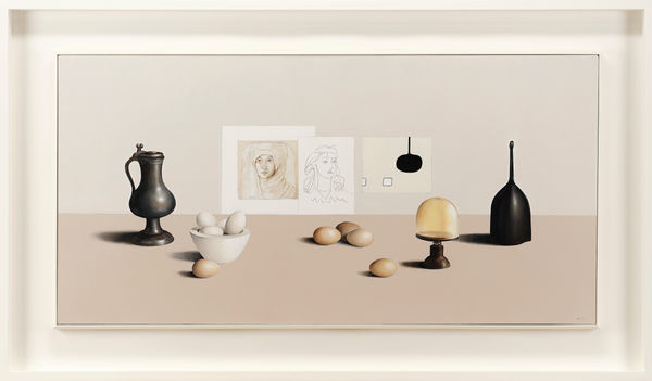 Liam Belton RHA, Pewter Flagon with Nine Eggs