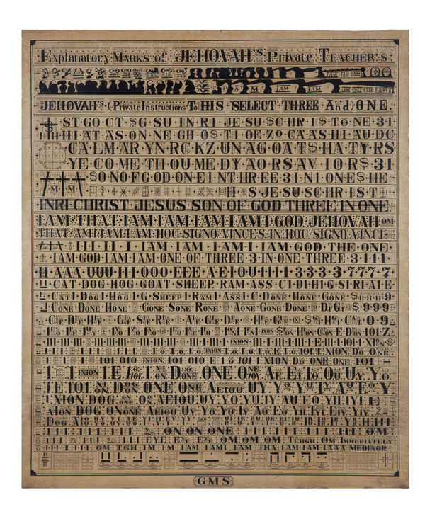 George M. Silsbee, Explanatory Marks of JEHOVAH's Private Teacher's, ca. 1891