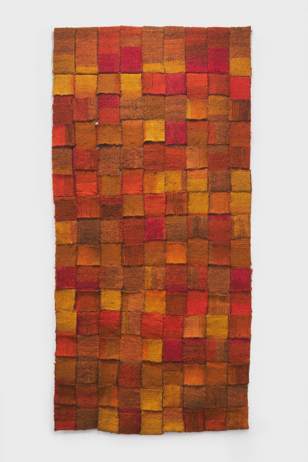 Olga de AMARAL, Elementos rojo en fuego [Red elements on fire], 1973/1981