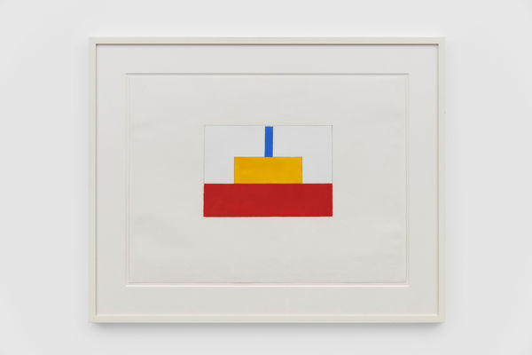 Bob LAW Untitled (Castle BYR), 2002 Oil and pencil on paper 56.7 x 76.3 cm Framed: 82 x 102 cm