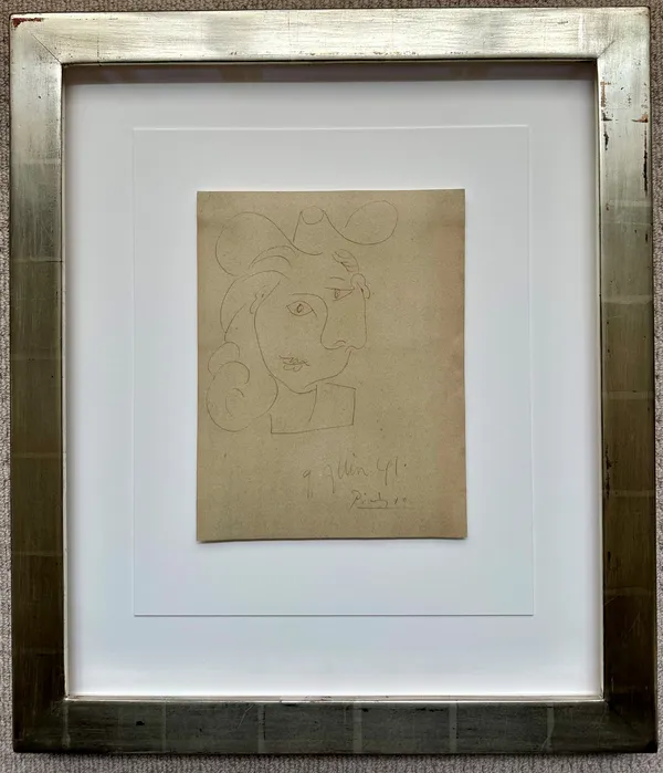 Pablo Picasso (1881-1973), Tete de femme au chapeau