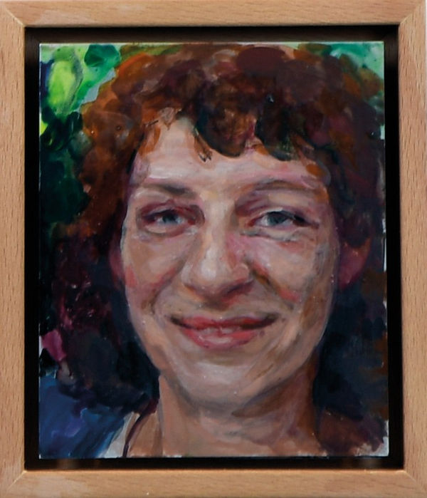 Geraldine Swayne, AI Human with Red Hair and Dead Eyes, 2024