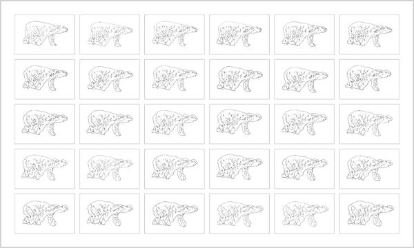 Rob and Nick Carter, Chinese Whispers, Polar Bear after Andy Warhol (1983), 2015