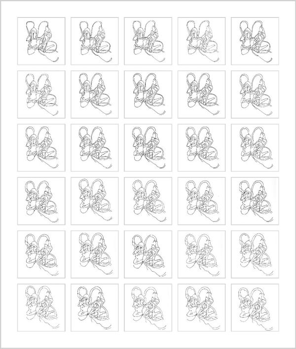 Rob and Nick Carter, Chinese Whispers, Shoes after Andy Warhol (1980), 2015