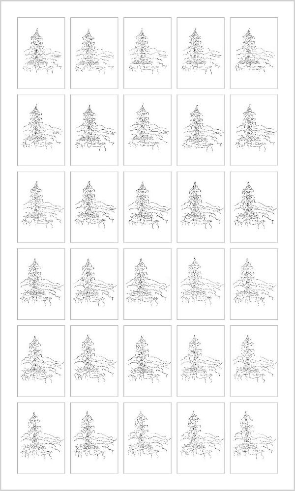 Rob and Nick Carter, Chinese Whispers, Pagoda after Andy Warhol (1956), 2015