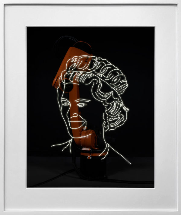 Rob and Nick Carter, Robot Light Drawing, Queen Elizabeth II, after Andy Warhol (c.1978), 2022