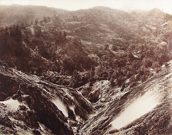 Carleton E. Watkins, The Devil’s Canon, Geysers, c. 1868