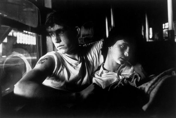 Bruce Davidson, Brooklyn Gang (couple riding the train), 1959