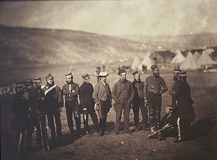 Roger Fenton, Major Burtons and Officers of 5th Light Dragoon (12261-LZ.071), 1856