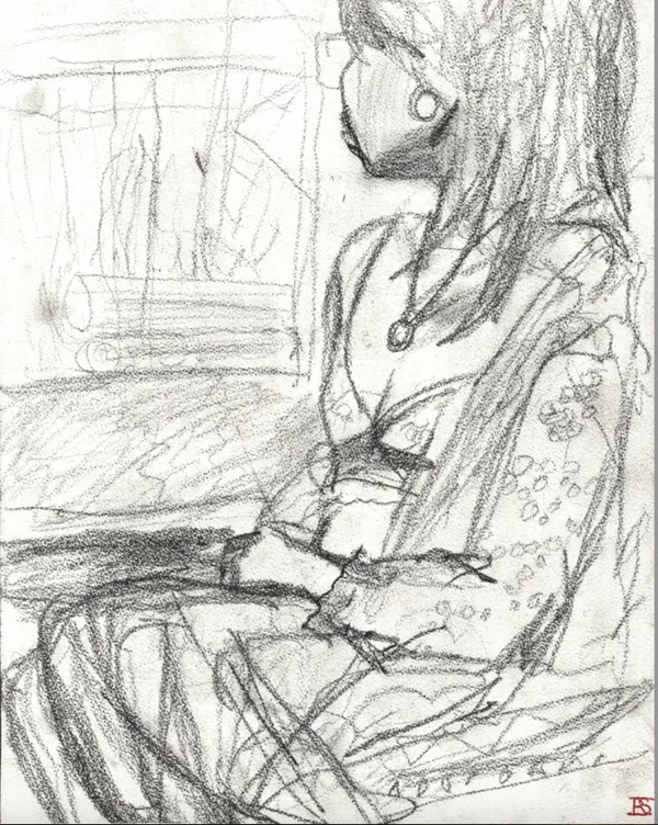 Ron Silver, Kelina, Gazing out the window, 2025