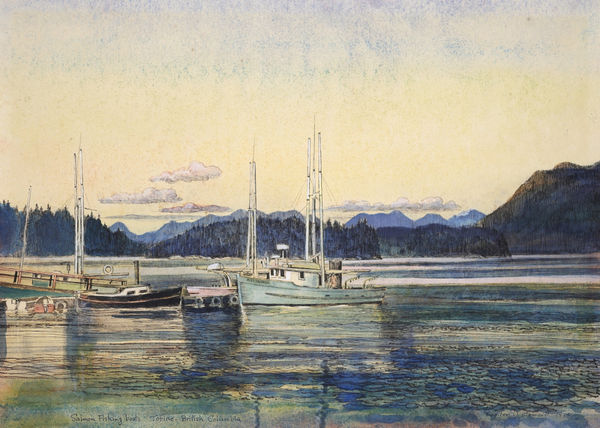 Walter Coucill, Salmon Fishing Boats, Tofino, BC, 1974
