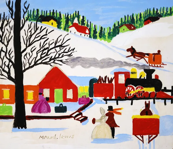Maud Lewis, Train Station, c 1968