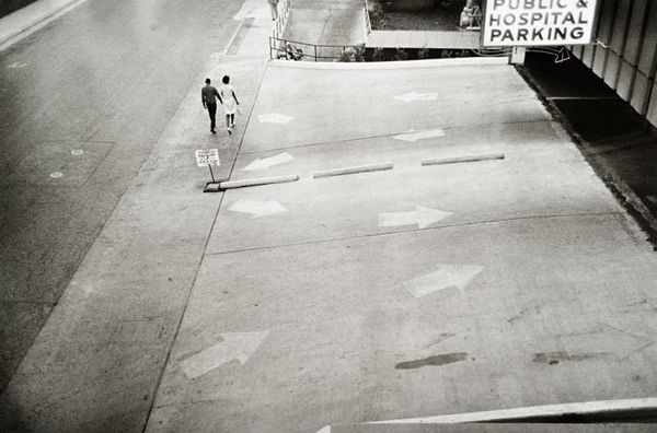 William Eggleston, Untitled, (pedestrians parking lot), 1960-1972