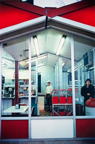 William Eggleston, Untitled [Red Cafe exterior], 1970-1973