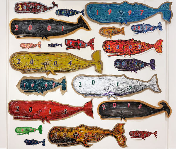 Ross Sinclair RSA (Elect), 31 Years of Real Life, School of Whales (selected), 2025