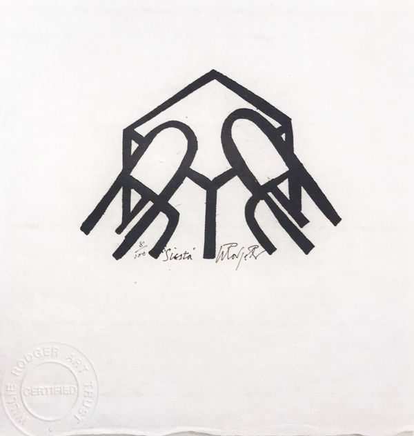 Willie Rodger RSA Siesta, 2005 Linocut on paper 7 x 9.5 cm Edition of 100