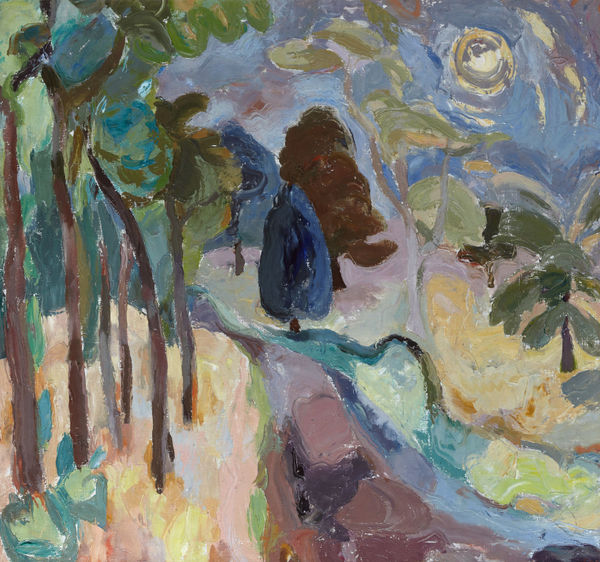 William Gillies RSA Landscape with Road and Sun, c. 1935 Oil on canvas 88 x 83 cm
