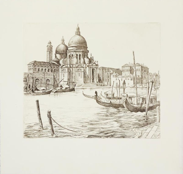 William Wilson RSA, printed by Leena Nammari RSA (Elect) Santa Maria Della Salute, Venice, 2019 [1932] Engraving Plate: 24.2 x 28.7 cm