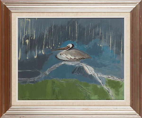 David Michie RSA Pelican, Santa Barbara Oil on canvas 35.5 x 45.5 cm