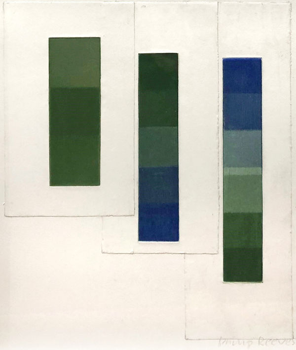 Philip Reeves RSA Vertical Strata Print collage 33 x 28 cm