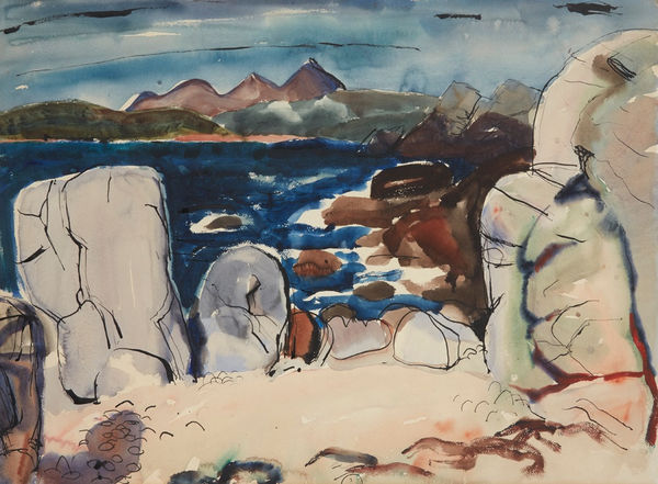 William Gillies RSA Wester Ross, c.1934/37 Watercolour 54.4 x 73.8 cm (sight) 80 x 102.5 cm (frame)