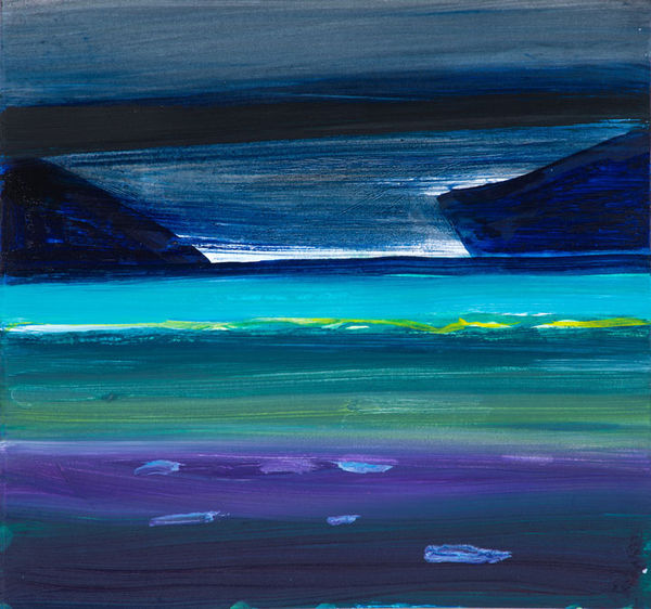 Barbara Rae RSA, Croker Glacier – Dark No. 1, 2017