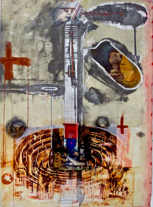 Ian Howard RSA Dr. Paracelsus, 2020 Lithograph and mixed media on paper 107 x 76 cm