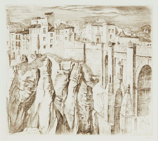 William Wilson RSA, printed by Leena Nammari RSA (Elect) Ronda, 2019 [1946] Etching and drypoint 22.2 x 25 cm