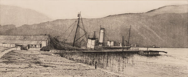 Frances Walker RSA Grytviken, South Georgia, 2010 Etching 22.5 x 55 cm Edition of 12