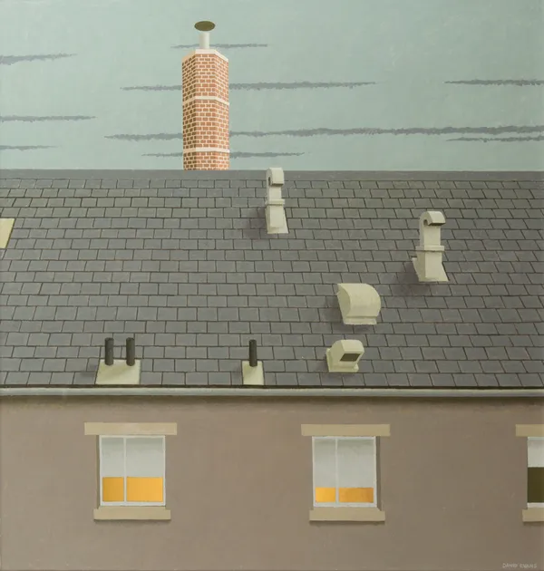 David Evans RSA Roof Acrylic on board Image: 64 x 61 cm Frame: 85 x 78 cm