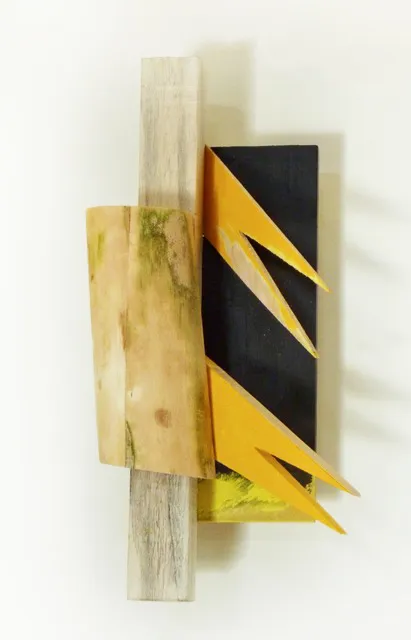 Doug Cocker RSA Song of Autumn IX Painted wood construction approx. 32 x 17 x 10 cm