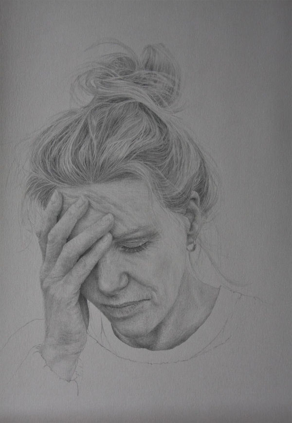 Angela Repping Still, 2022 Pencil on paper Unframed: 40 x 40 cm Framed: 54 x 54 x 3 cm