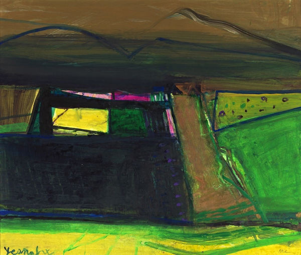 Dame Barbara Rae RSA Yesnaby Mixed media on paper 107 x 97 cm