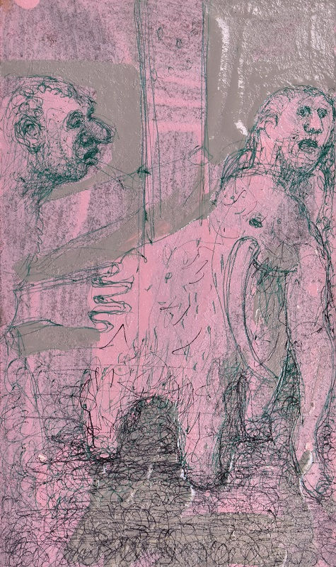 Robbie Bushe RSA Pet Mammoth, 2019 mixed media on panel 21 x 12.5 cm