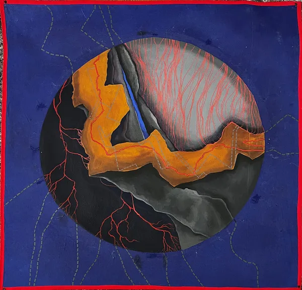 Sam Ainsley RSA The Great Divide, 2019 Acrylic on canvas 83 x 83 cm